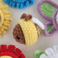 No Sew - Mini Stress Ball Buddies Garden Series Crochet Pattern, Daisy, Sunflower, Forget Me Not, Wasp, Quick Market, Easy Make, Flower, Bee