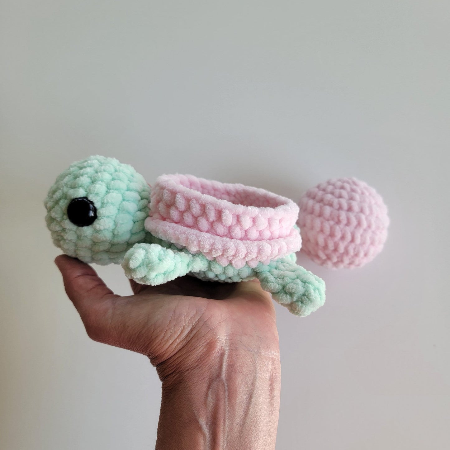 No Sew - Mini Stress Ball Buddies Turtle Hood Pattern, Interactive Toy, Turtle Crochet, Quick Market, Easy Make, No Sew Crochet, Fidget Toy