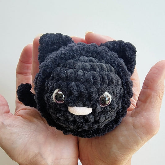 Mini Stress Ball Buddies Spooky Cat Crochet Pattern - No Sew Kitty (PDF Pattern)