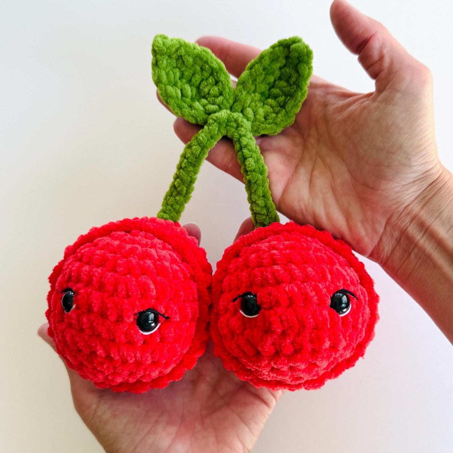 NO SEW - Mini Stress Ball Buddies Cherries Crochet Pattern (PDF Pattern)