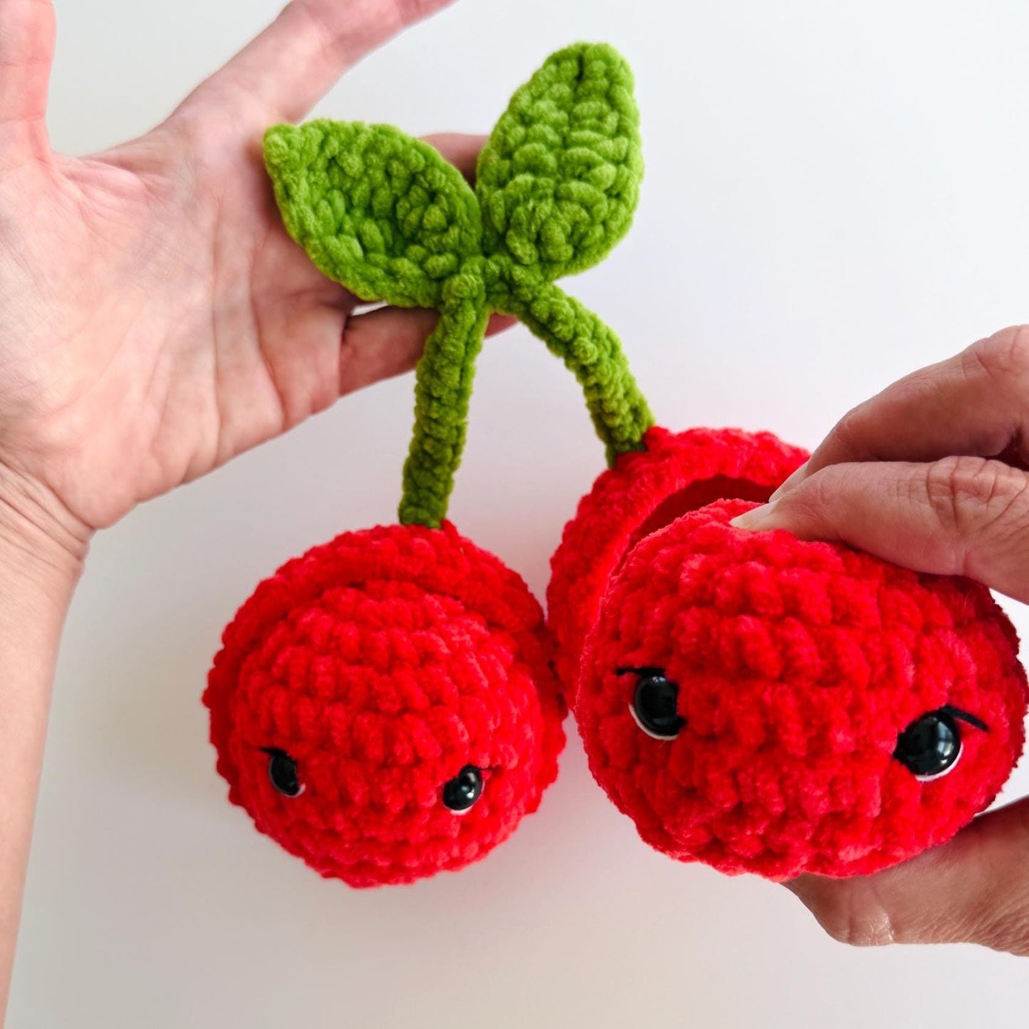 NO SEW - Mini Stress Ball Buddies Cherries Crochet Pattern (PDF Pattern)