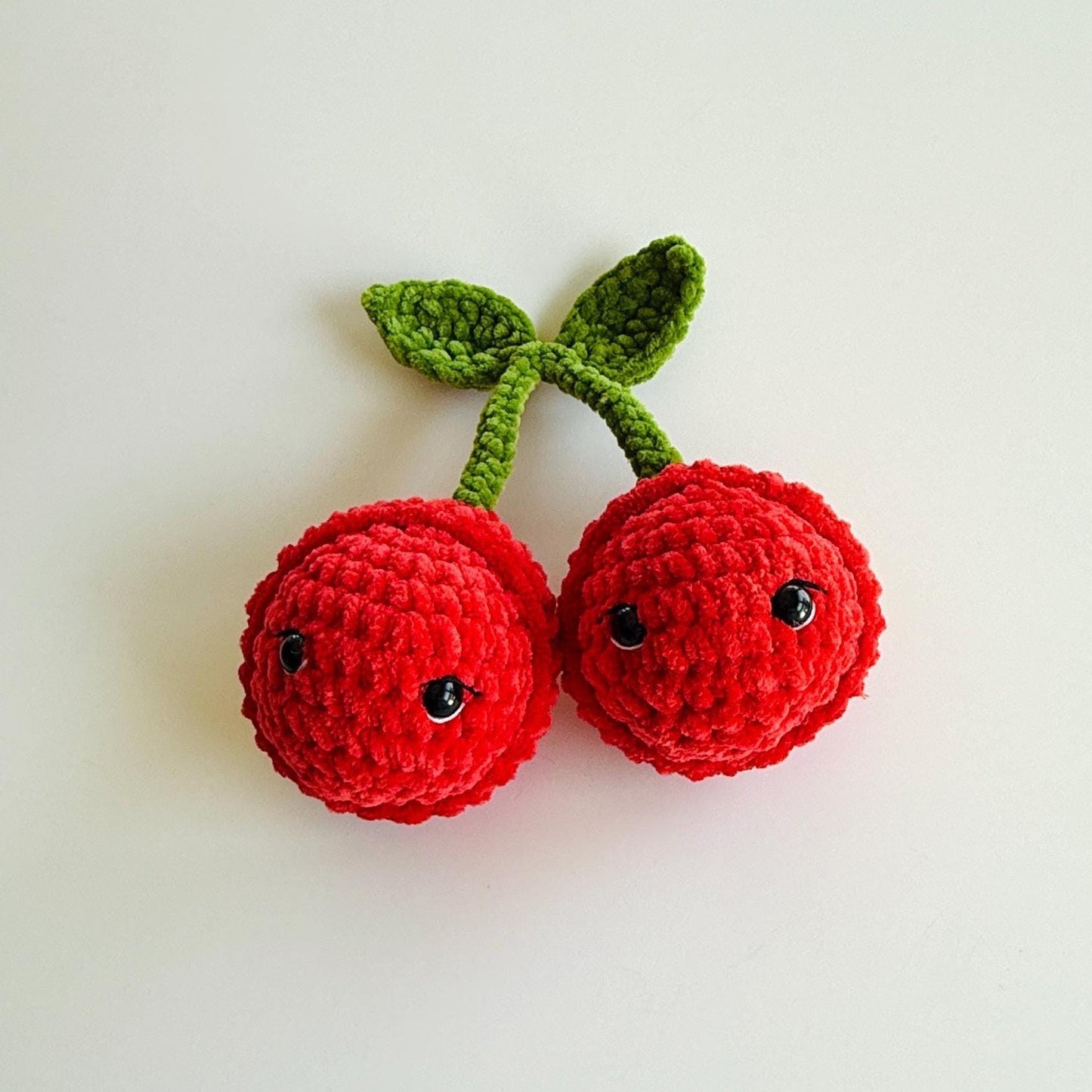 NO SEW - Mini Stress Ball Buddies Cherries Crochet Pattern (PDF Pattern)