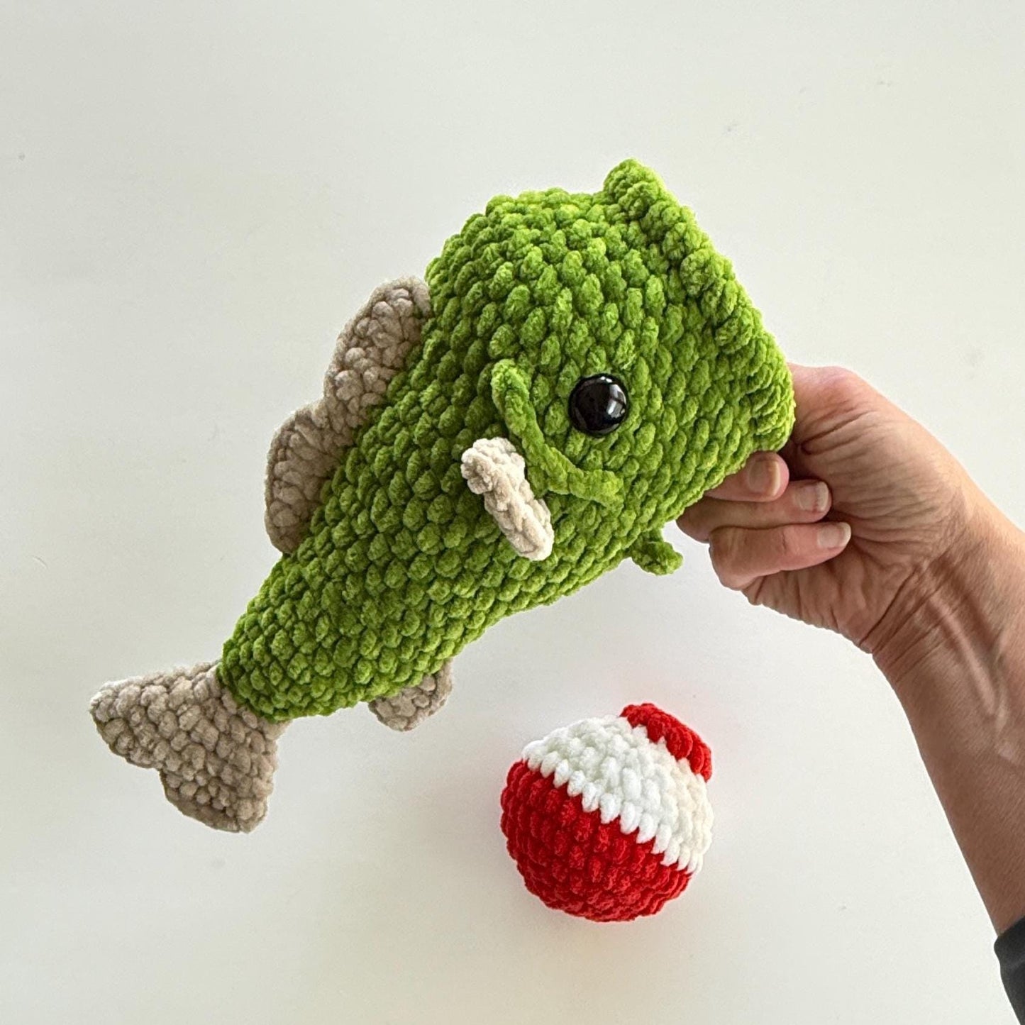 NO SEW - Mini Stress Ball Buddies Bass Crochet Pattern • Fishing • Removable Bobber Stress Ball • Fidget Toy • Fisherman (PDF file Pattern)