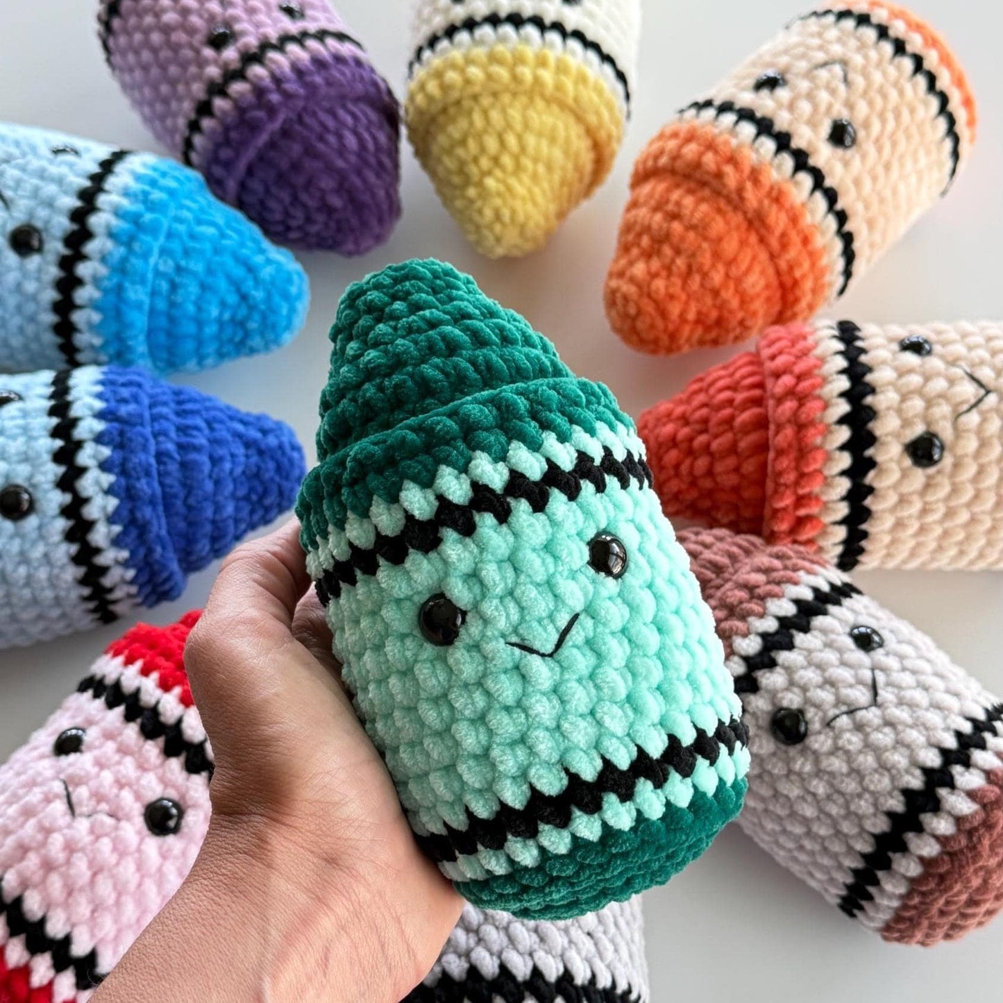 NO SEW - Mini Stress Ball Buddies Crayon Pattern - Colors - Fidget Toy - Back to School (PDF file Pattern)