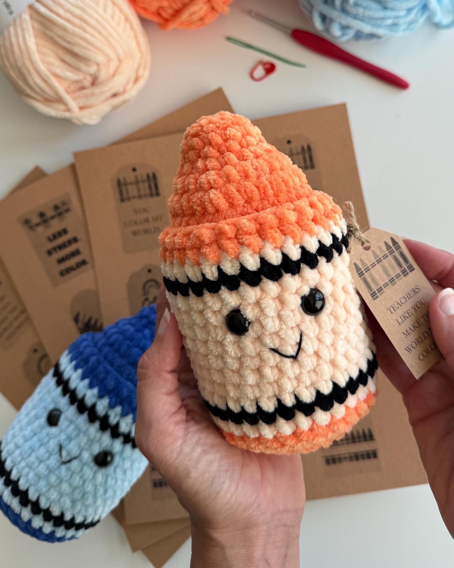 NO SEW - Mini Stress Ball Buddies Crayon Pattern - Colors - Fidget Toy - Back to School (PDF file Pattern)
